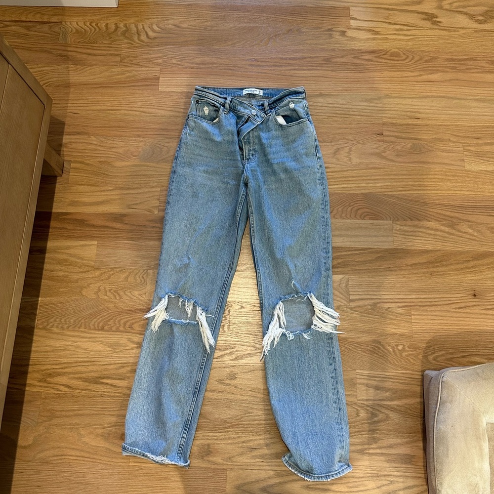 Abercrombie & Fitch Light Blue Ultra High Rise Jeans